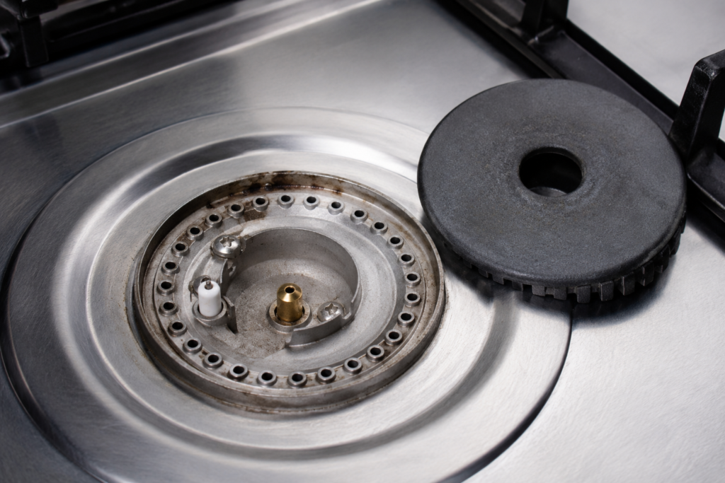 spark igniter clicks quickly, but the burner doesn’t light