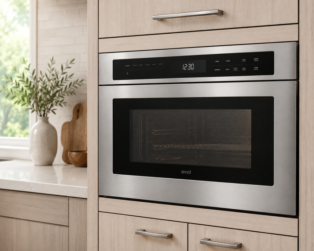 "ZLINE 24 inch built-in convection microwave in stainless steel"