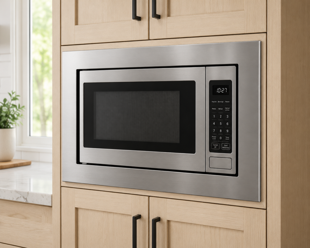 "Summit built-in microwave with included trim kit"