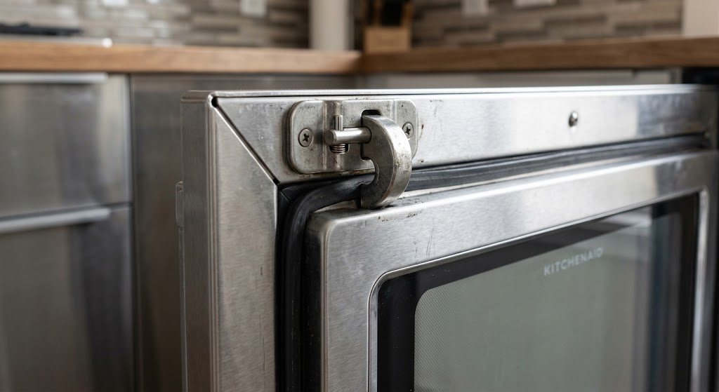 Kitchenaid oven door latch stuck after self-clean cycle