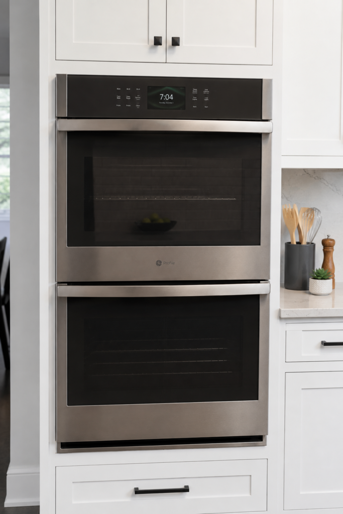 GE Profile double wall oven with touch controls